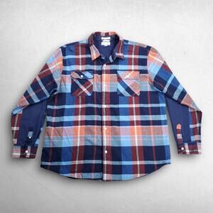 Free Assembly Flannel Shirt Men XXXL Multicolor Plaid Cotton Workwear‎ Outdoors